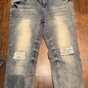 Distressed Blue Jeans for Men